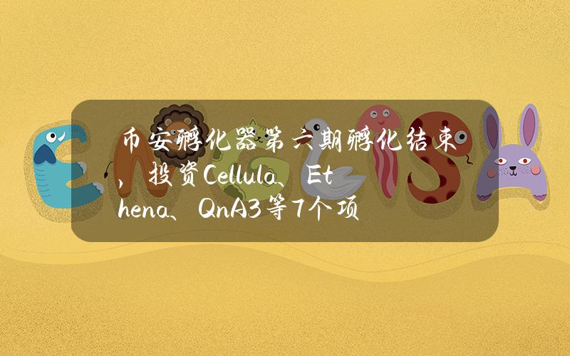 币安孵化器第六期孵化结束，投资Cellula、Ethena、QnA3等7个项目