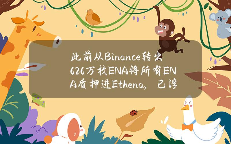 此前从Binance转出626万枚ENA将所有ENA质押进Ethena，已浮盈46.7万美元