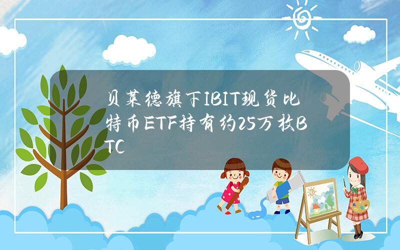 贝莱德旗下IBIT现货比特币ETF持有约25万枚BTC