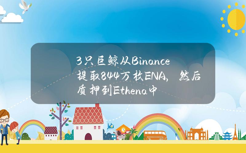 3只巨鲸从Binance提取844万枚ENA，然后质押到Ethena中