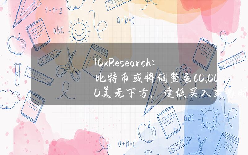 10xResearch：比特币或将调整至60,000美元下方，逢低买入或为时尚早