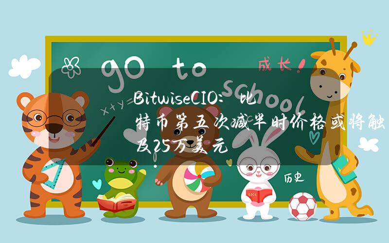 BitwiseCIO：比特币第五次减半时价格或将触及25万美元