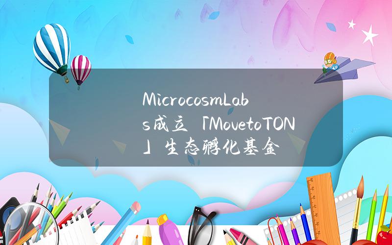 MicrocosmLabs成立「MovetoTON」生态孵化基金